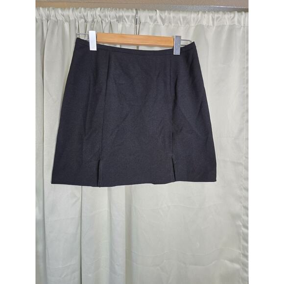R Wear Rampage 90's Y2k Paper Tag Black Mini Skirt Double Front Split Jrs 9 (28) - Picture 4 of 7
